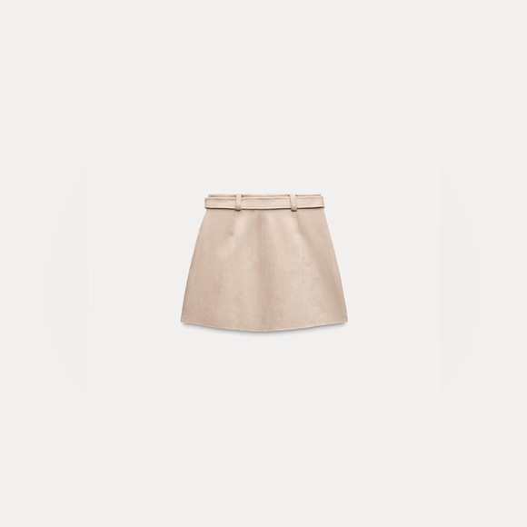 ZARA Suede Mini Skirt - Picture 4 of 12